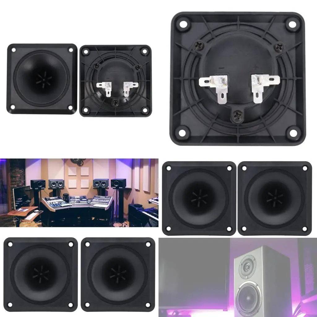 

652F High Performances 3.5inch Square Horn Tweeters Buzzer Treble Speaker for Clear Highs in Music Systems