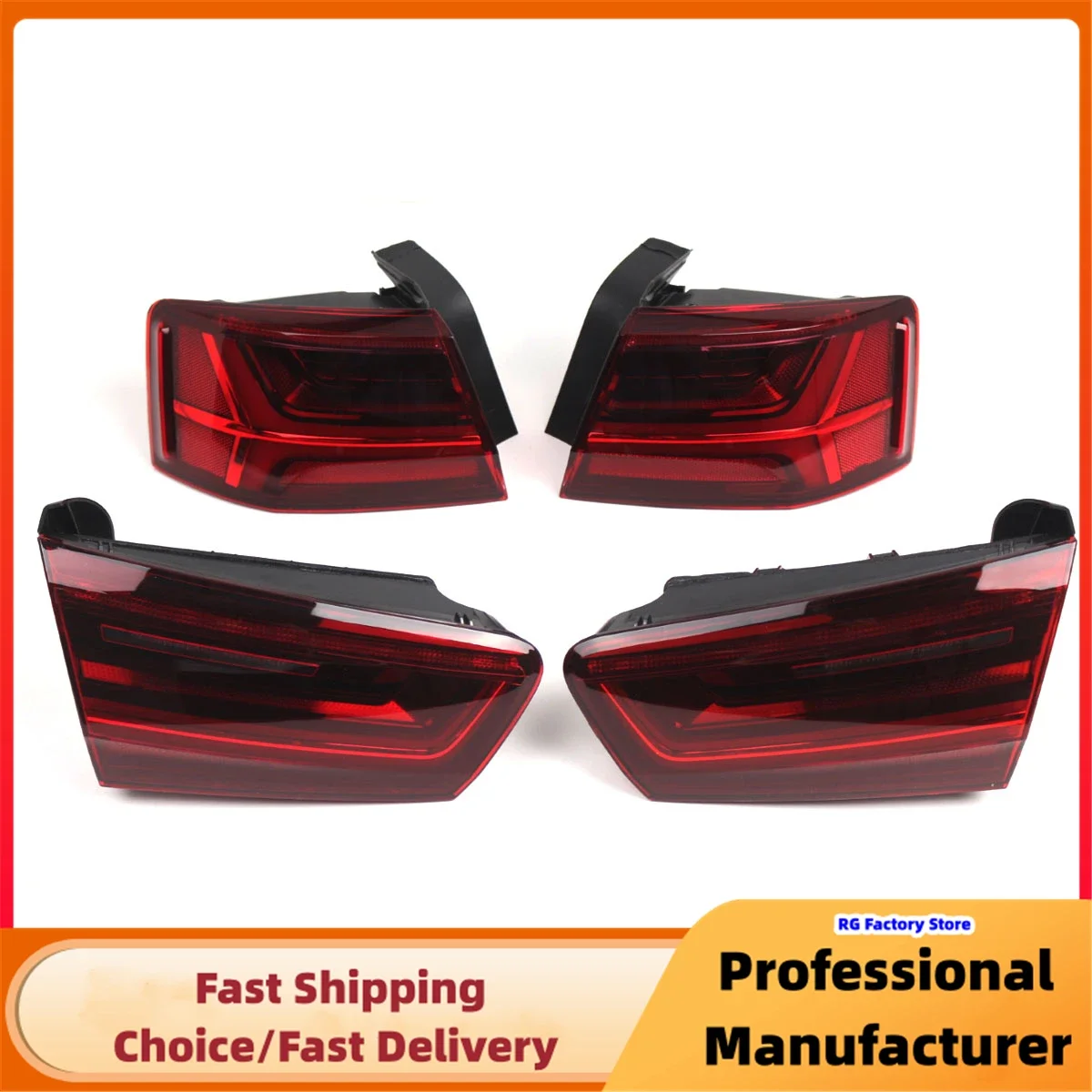 New Tail Light for Audi A6 C7 2016-2018 Rear Signal Light Rear Lamp Cover Trim Exterior Lighting Accessories LED Break Sedan