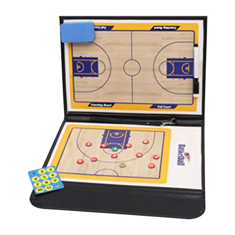 

Magnetic Basketball Coaching Clipboard Dry Erase Magnetic Soccer Tactics Clipboard Referee Study Accessory Erasable Double-Sided