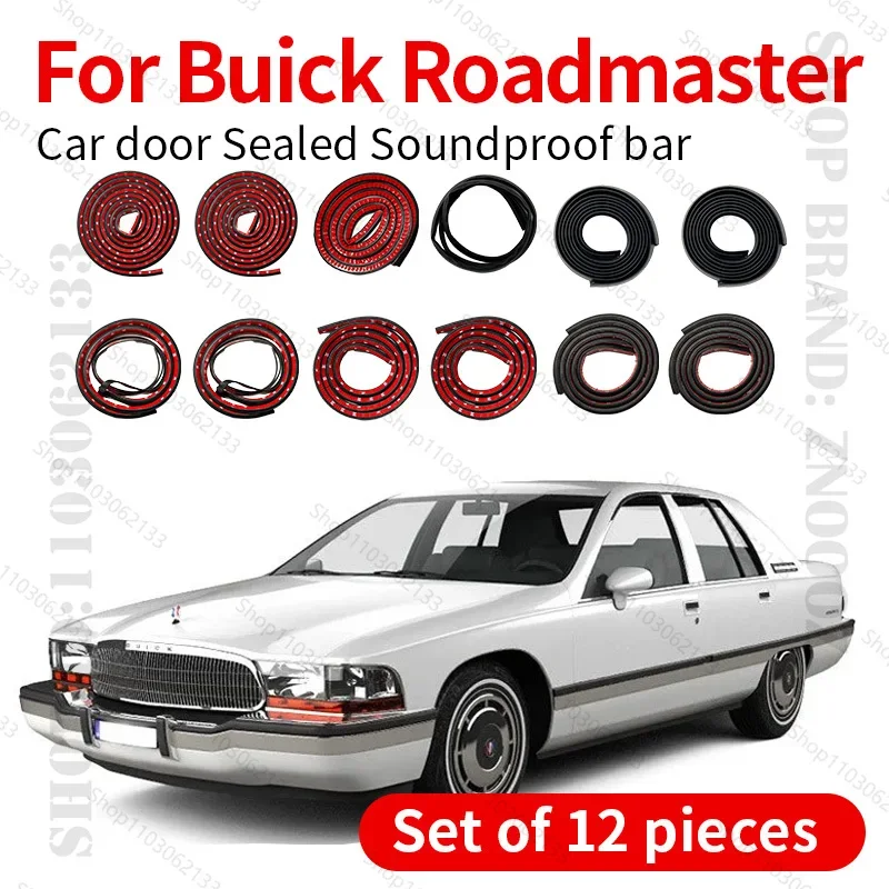 Car Door Seal Strip Rubber Double Layer Sealing Protector Soundproof Strip Dustproof Seal Strip 12PCS Set For Buick Roadmaster