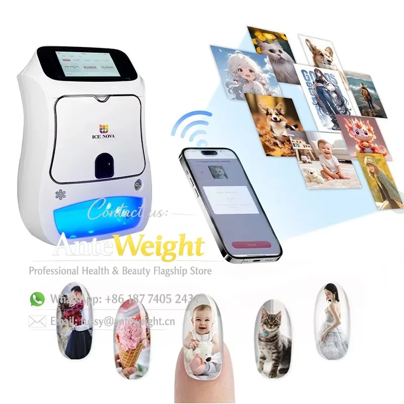Automatic Smart 3D Art Nail Printer Portable Nail Art Printers Machine Support WiFi/DIY/USB