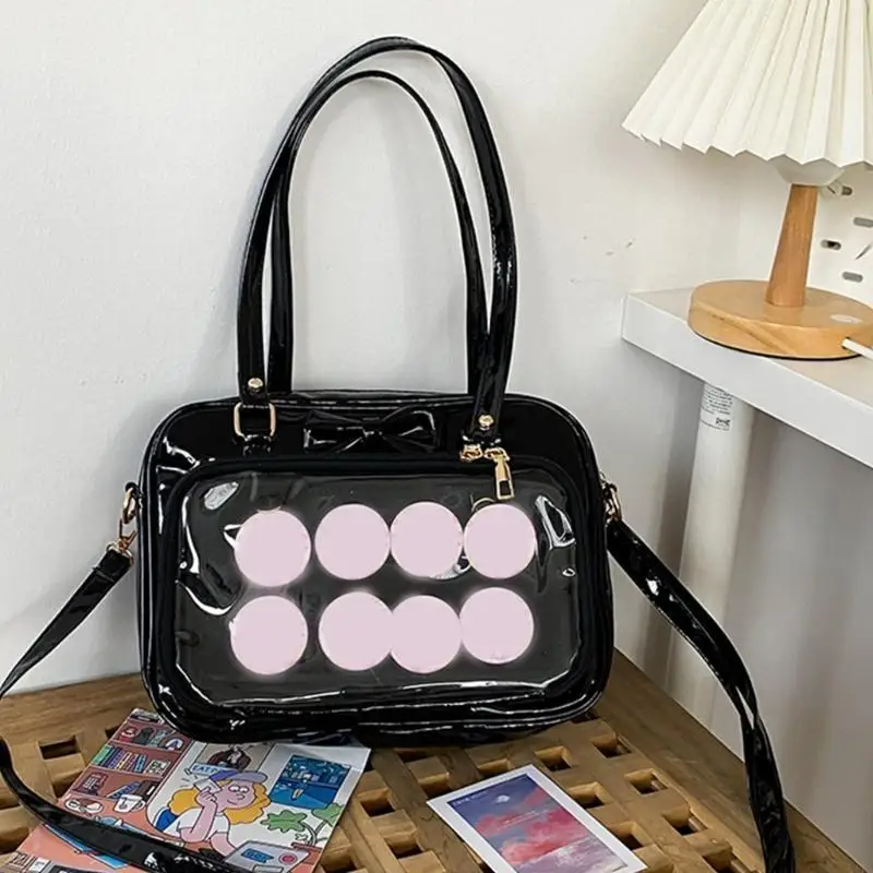 

Women Transparent Shoulder Bag DIY Ita Bag Girls Crossbody Bag for School 547A