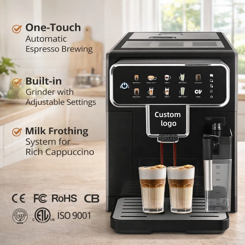 

Electric Bean To Cup Hot-Selling Super-Automatic Intelligence Coffee Espresso Makers Machines With IOT System