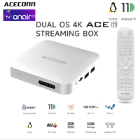 4K Dual OS(Andriod or Linux System) TV Box ACECONN ACE11 TVONAIR3+ platform 2GB 32GB BT Remote RCU Auto Learning OTA app