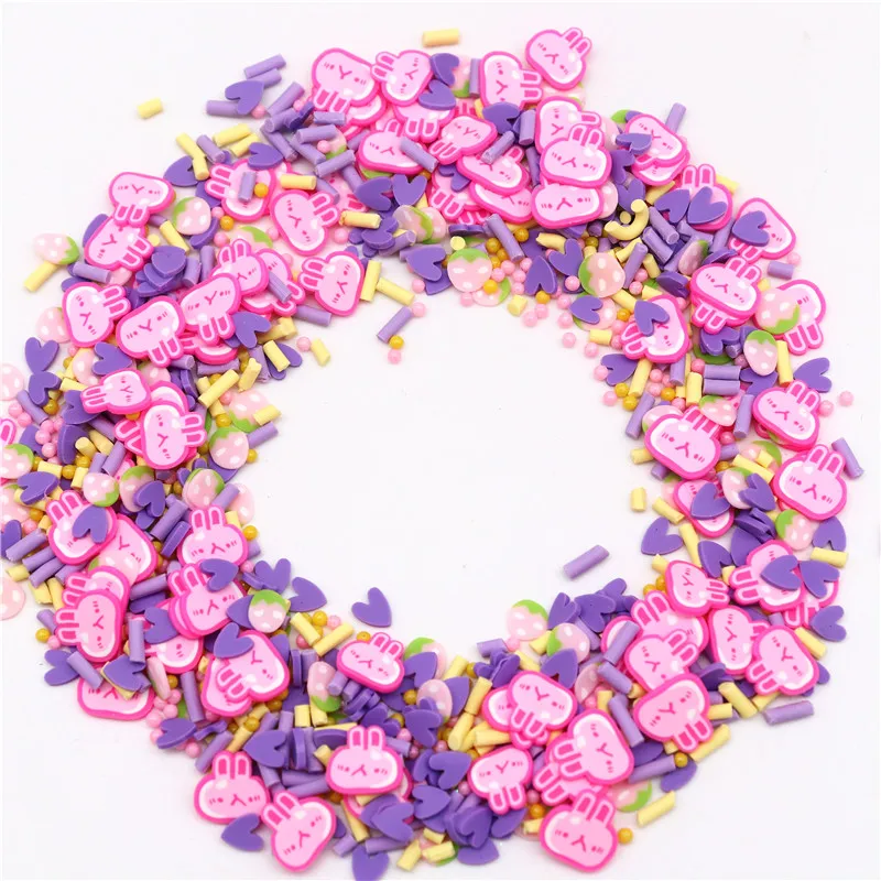 10g Heart Polymer Clay Lovely Cute Heart Clay Slices Valentine Sprinkles for DIY Craft Slime Filling Nails Art Accessories