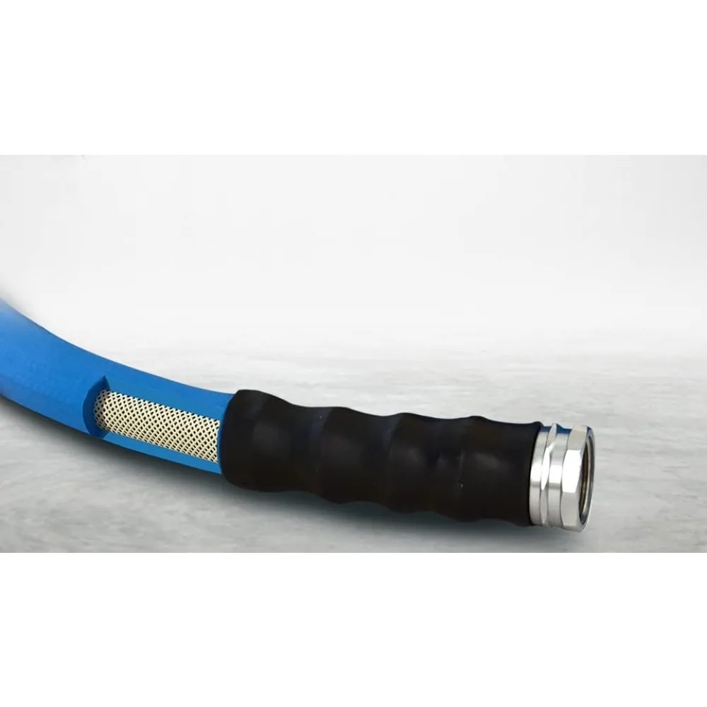 خرطوم حديقة مطاطي عالي القوة وخفيف الوزن للغاية - ماء بارد وساخن، 500 رطل لكل بوصة مربعة، 50F-190F، متين وقوي