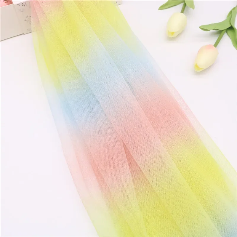 100x155cm Iridescent Tulle Fabric Wedding Birthday DIY Party Photograph Backdrop Girl Tutu Skirt Cloth Accessories Supply