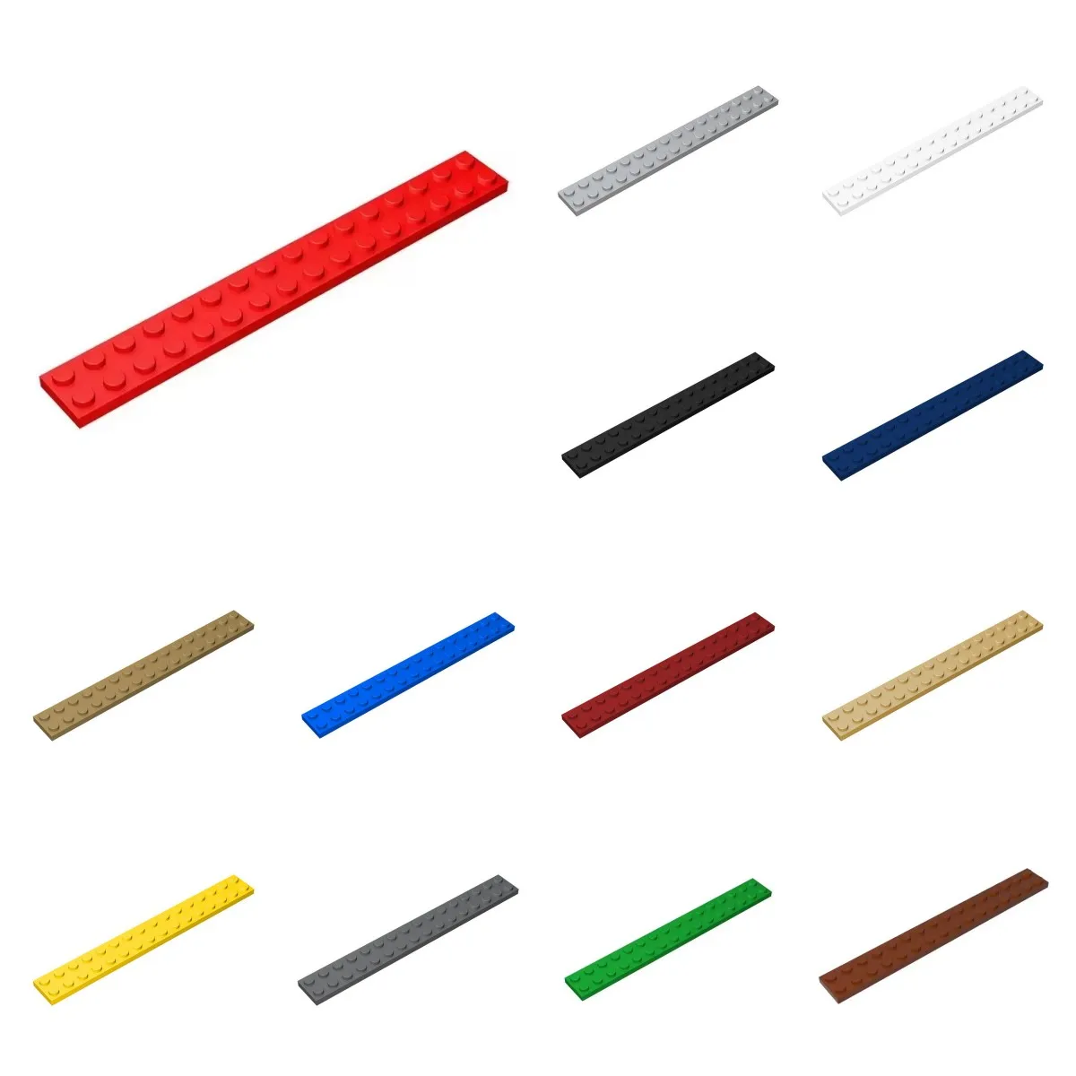 

10pcs 4282 Plate 2 x 16 Bricks Collections Bulk Modular GBC Toys For Technical MOC DIY Sale Buildings Blocks Compatible