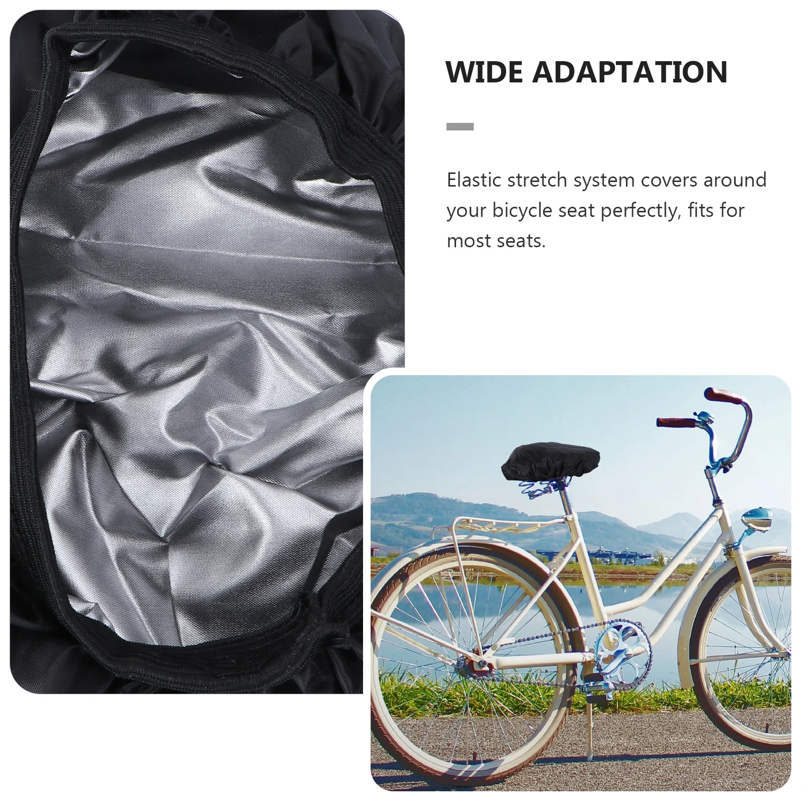 

4Pcs Bicycle Seat Cover Waterproof Elastic Rain Dust Resistant for Bike Commute Outdoor Protection Waterproof Bike Seat Cover