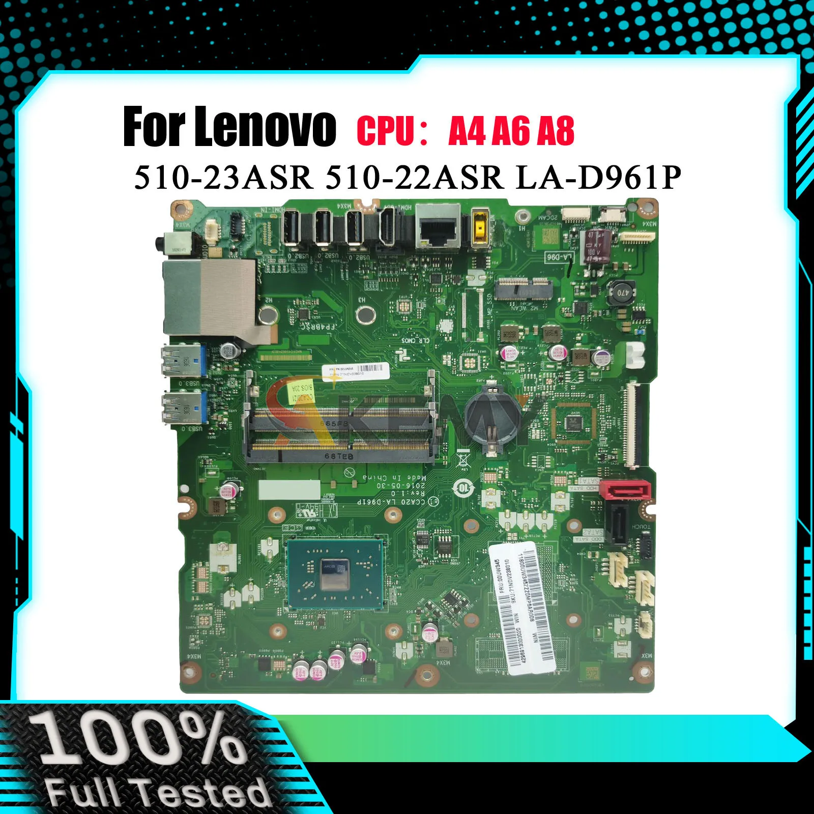 

Motherboard LA-D961P For Lenovo AIO 510-23ASR with A6 A9 CPU UMA 100% Fully Tested
