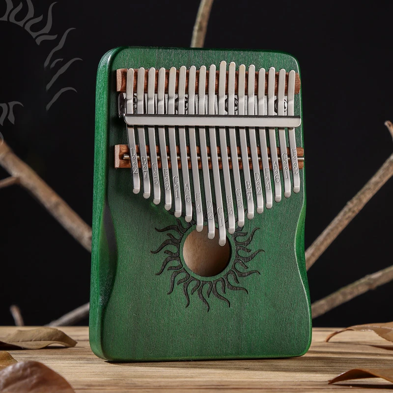 Hluru Kalimba 21 Keys Musical Instrument Full Wood Maple Kalimba 17 Keys with Sound Hole Mbira For Beginner