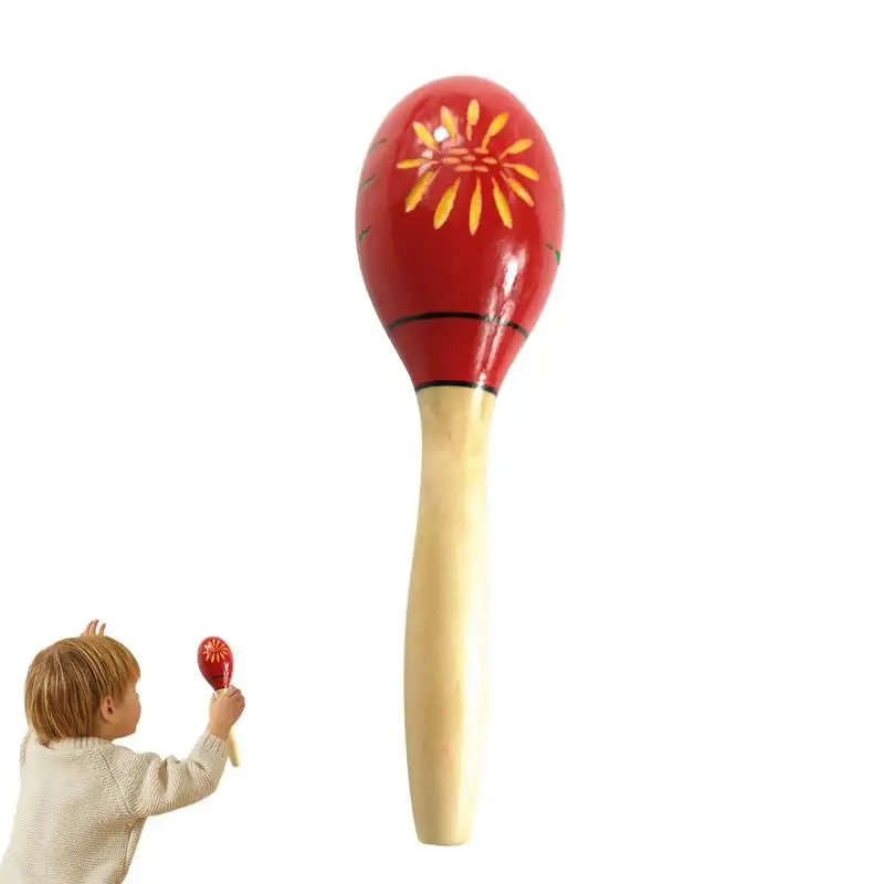 Maracas For Kids Rumba Shaker Rattle Noisemaker 11x3 Inches Rattles Sand Balls Fun Learning Musical Toy Percussion Instruments