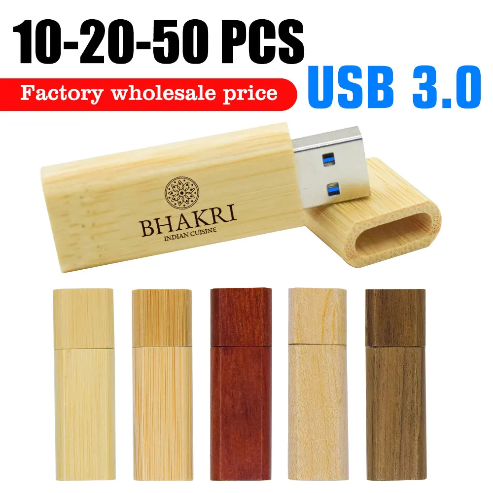 

Деревянные флэш-накопители USB 3.0 10/20/50 шт./лот, 128 ГБ, бесплатный индивидуальный логотип с коробкой, карта памяти, 64 ГБ, 32 ГБ, U-диск