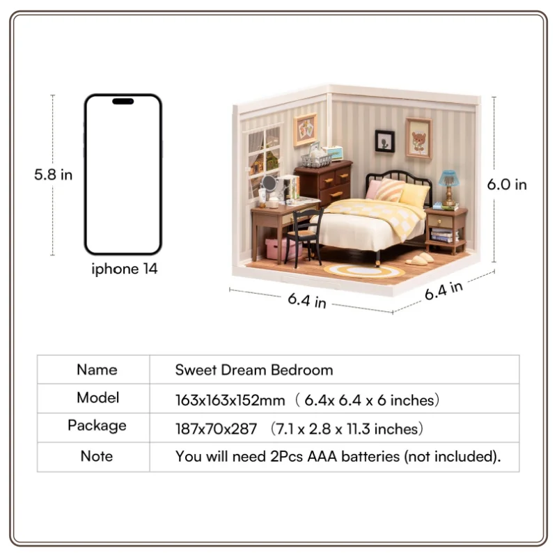 Op voorraad Robotime Rolife bouwsteensets 3D puzzel speelgoed Super Store Sweet Dream slaapkamer plastic DIY miniatuur huiskit