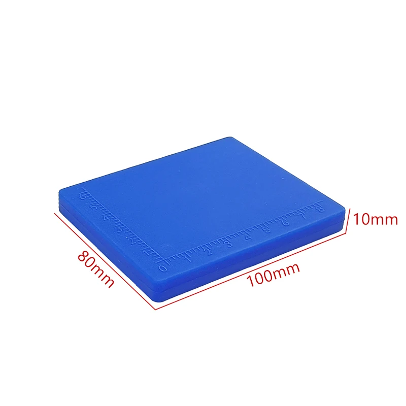 1pcs Carving Board Silica Gel Measuring Distance Tool White Blue Ophthalmic Instrument