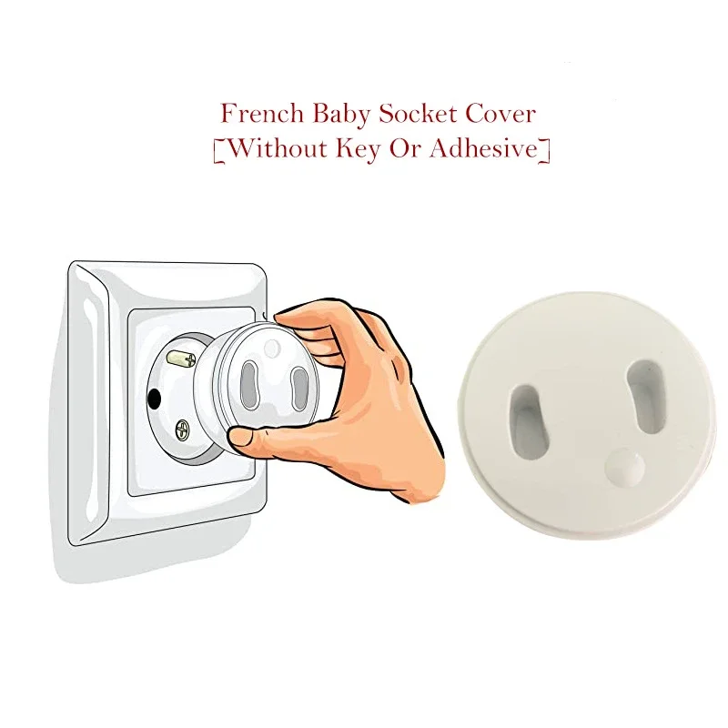 10pcs France European Standard Safety Socket Protective Cover Baby Anti-electric Shock Infant Plug Cover Power Electrical Safety