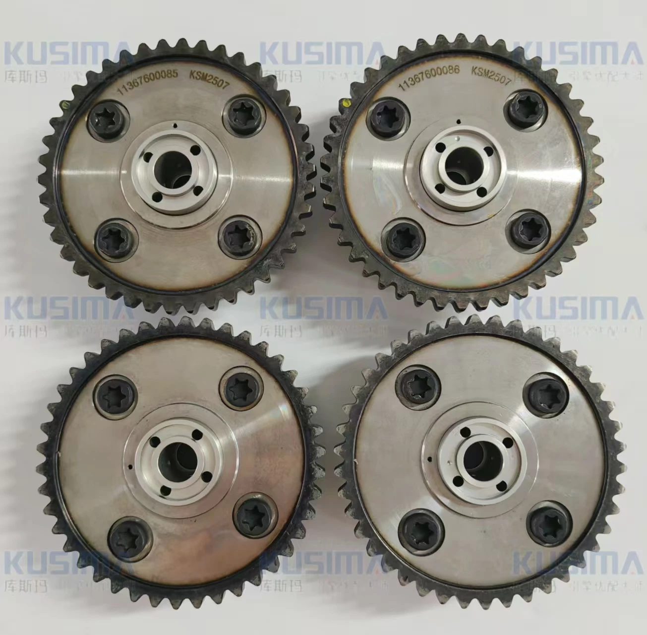 4 قطعة أسنان العجلة لعمود الحدبات المدخول والعادم لسيارات BMW N63 4.4L Vanos Vvt Gears 11367598002 11367598001 11367600085 11367600086