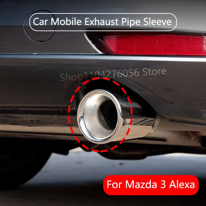 

Stainless Steel Tail Throat Muffler Tip Suitable For Mazda 3 Alexa 2020-2025 Exhaust Pipe Sleeve Circular Auto Modification Part