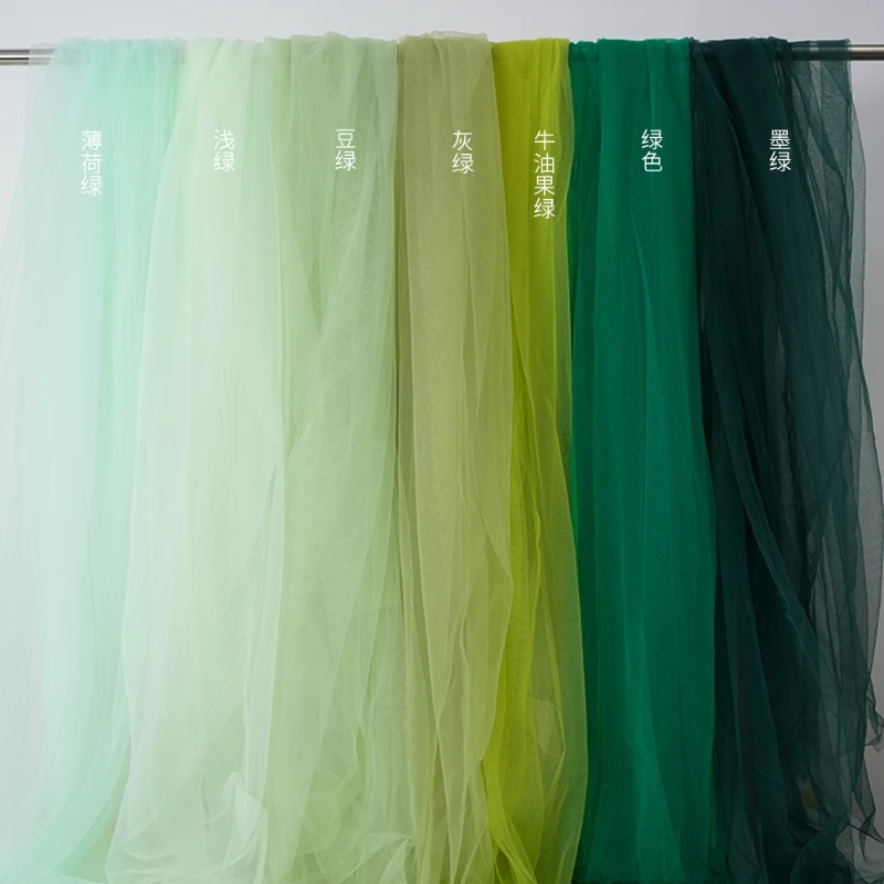 투명 메쉬 원단 가을 스타일 인스 요정 미스트 원사, 얇은 명주 그물 의류 직물, 유치원 거즈 배경 천 도매