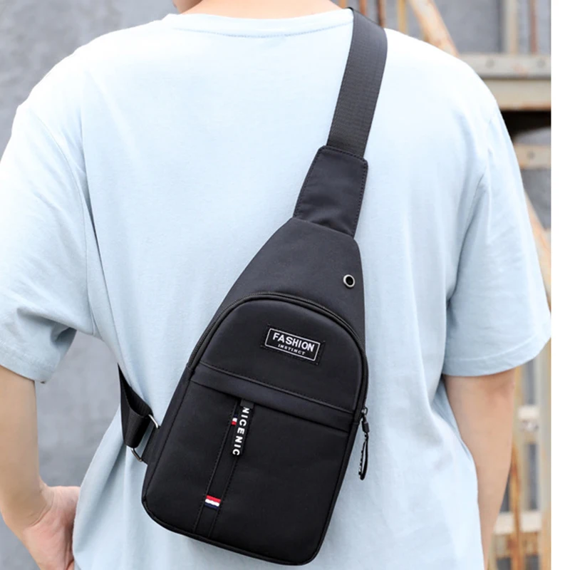 Men Fashion Multifunction Shoulder Bag Crossbody Bag On Shoulder Travel Sling Bag Pack Messenger Pack Chest Bag For Male