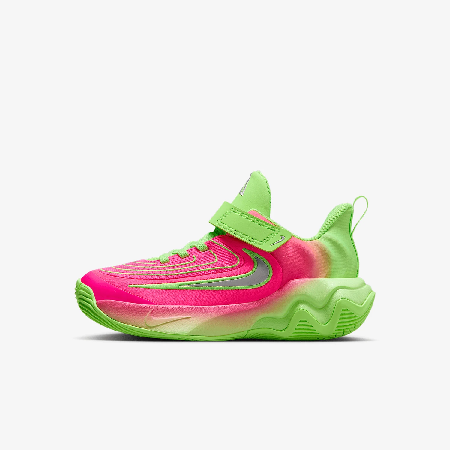 حذاء كرة السلة Nike Genuine 2025 للأطفال بشريط فيلكرو FZ6733-304 #2