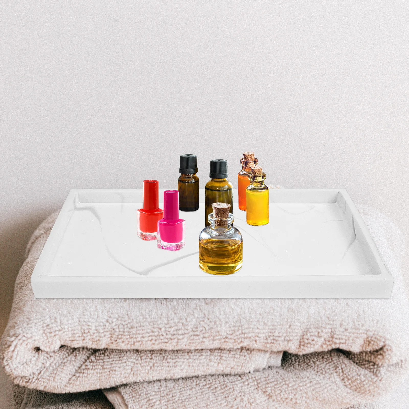 

Tabletop Tray Bathroom Organizers and Storage Counter Makeup Vanity Perfume