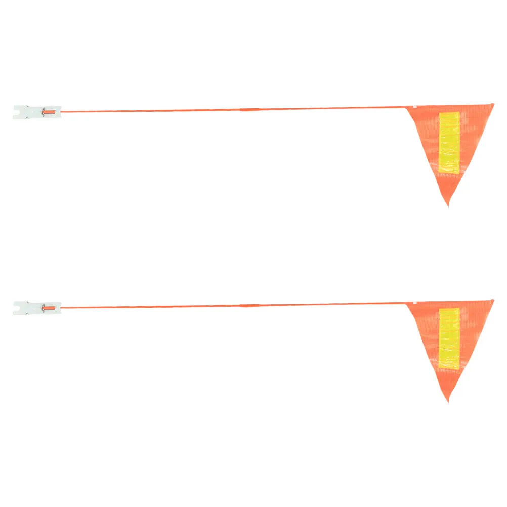 

2Pcs Outdoor Bicycle Flag with Pole Reflective Safety Warning Flag for Childrens Mountain Bike Riding Wear-Resistant Cycling
