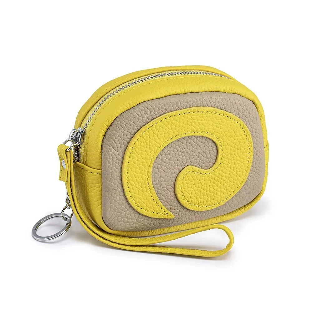 Woman Small Bag Lipstick Storage Bag Genuine Leather Creative Swiss Roll Coin Purse For Women Niche Design Handbag