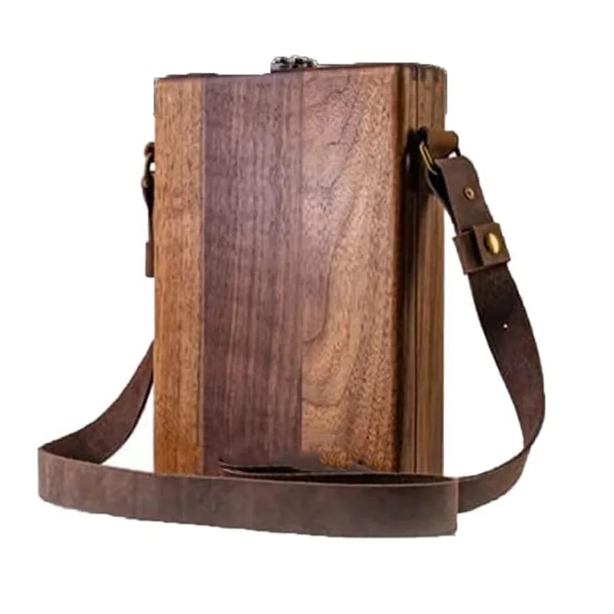 Writers Messenger Wood Box, Wooden Handmade Crossbody Portable Artist Tool Bag Painting Brush Tool for Outdoor Painting