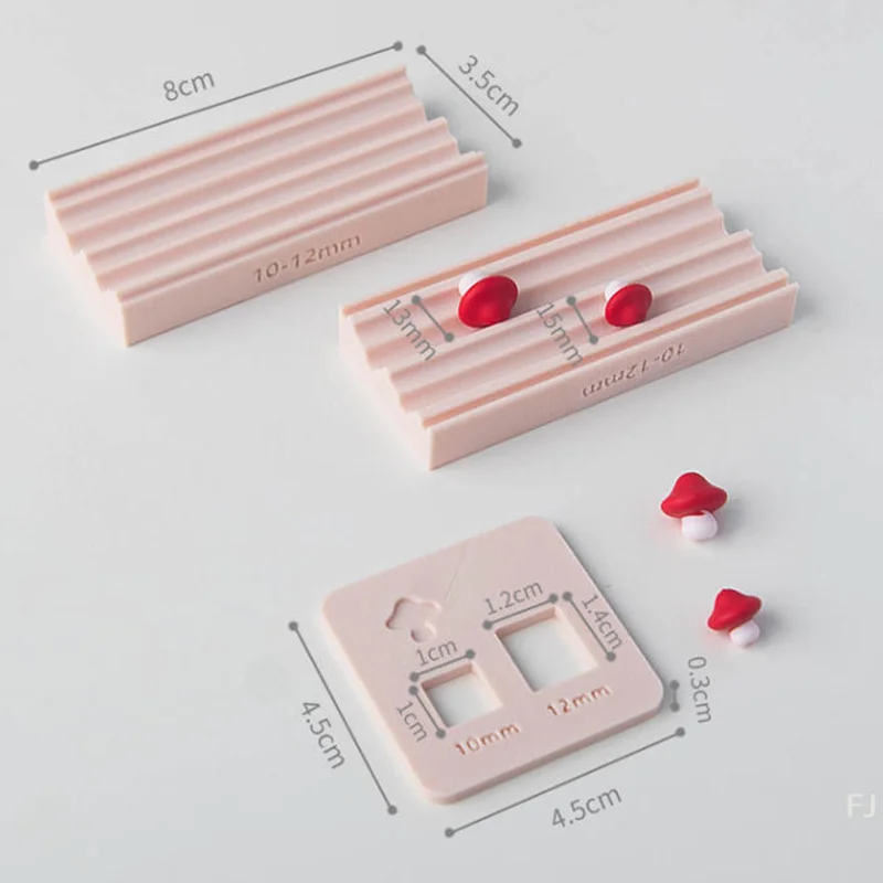 [YU]Soft Pottery Polymer Clay Mold 3D Mushroom Lemon Rhombus Beads Design Bead Roller DIY Earrings Necklaces Jewelry Making