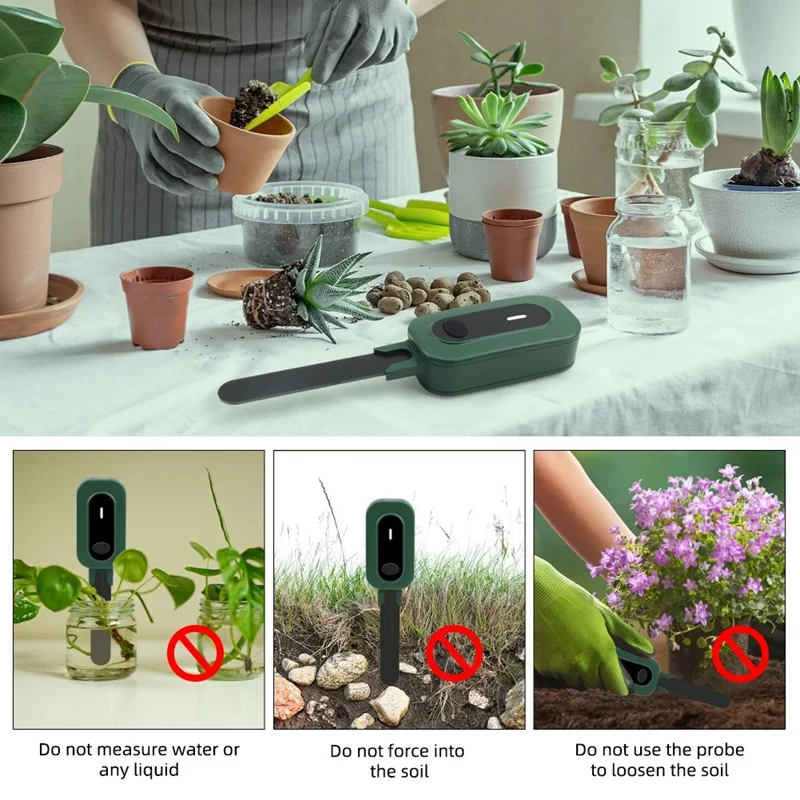 Imagem -02 - Medidor de Umidade do Solo Inteligente Tuya App Control Testador do Solo Temperatura Sensor de Umidade para Jardins Vasos