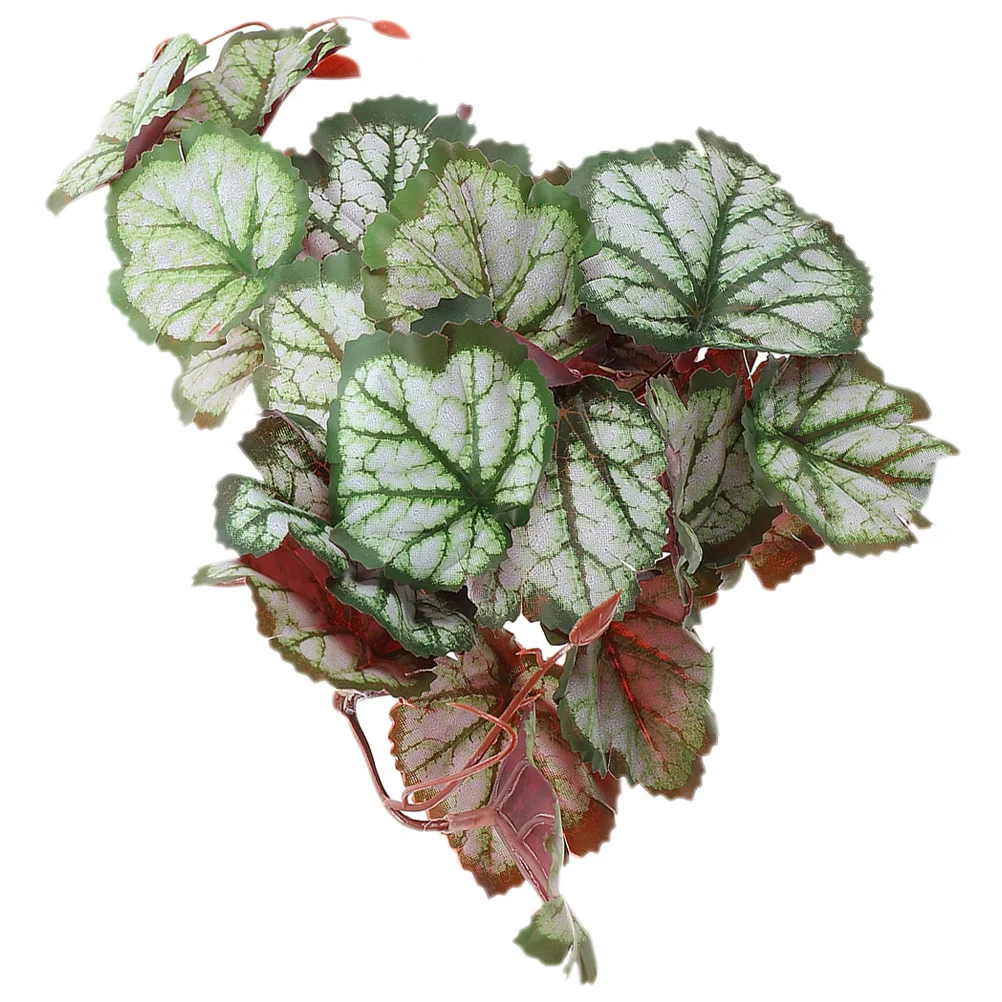 نبات محاكاة نابض بالحياة الأخضر الاصطناعي معلقة يترك لتررم ديكور الزواحف مخبأ تسلق الحيوانات الأليفة الموئل زخرفة وهمية #3