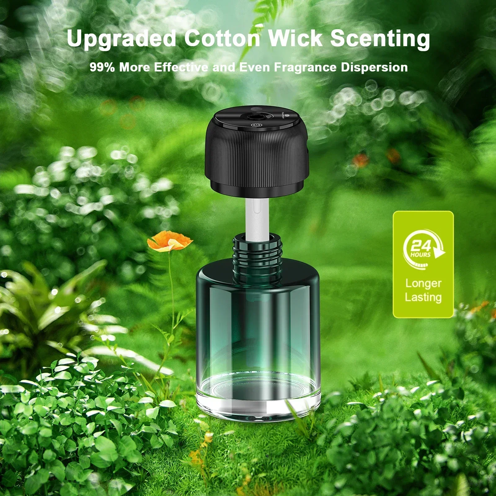 Car Humidifier Aromatherapy Diffuser,Car Air Freshener, Odor Eliminator, Car Dual Use Scent Diffuser& Portable Home
