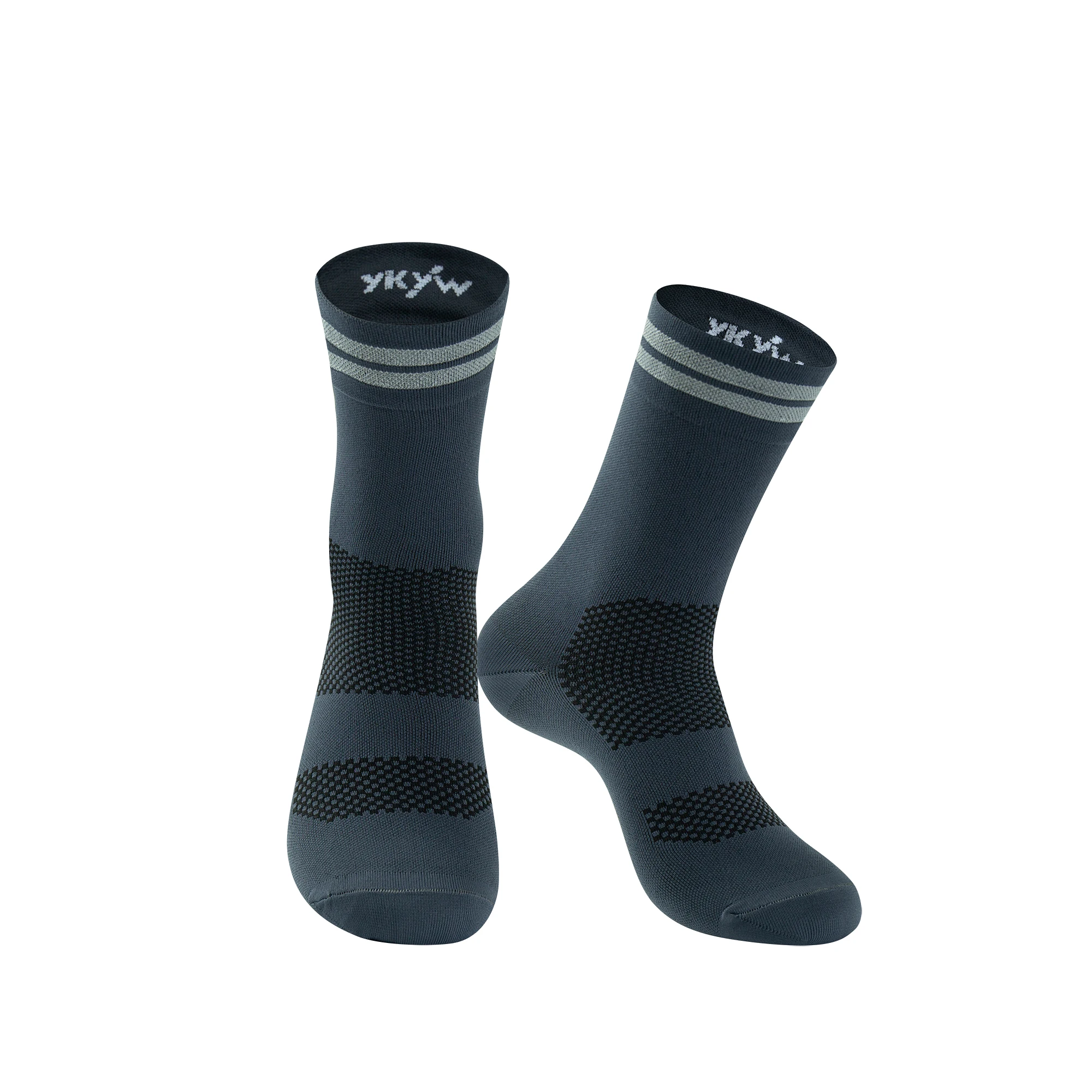 YKYWBIKE Unisex-Radsocken, atmungsaktive Rennradsocken, Outdoor-Sport-Kompressionssocken, Pro-Team-Rennsocken, Lauf-Fahrradsocken – Detail 6