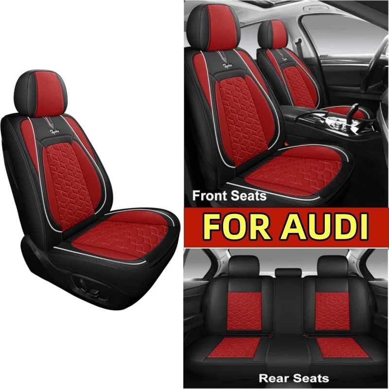 

Чехол на автомобильное сиденье для AUDI Q3 A4 A5 A6 A7, водонепроницаемый, износостойкий, полный набор из 5 мест, чехол на сиденье с полной оберткой