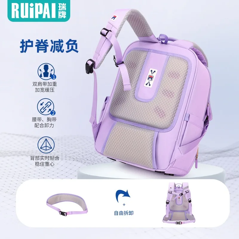 Imagem -04 - Primária Estudantes Schoolbag Grande Capacidade Proteção da Coluna Respirável Kids Backpack Impermeável Resistente ao Desgaste Book Bolsa Moda