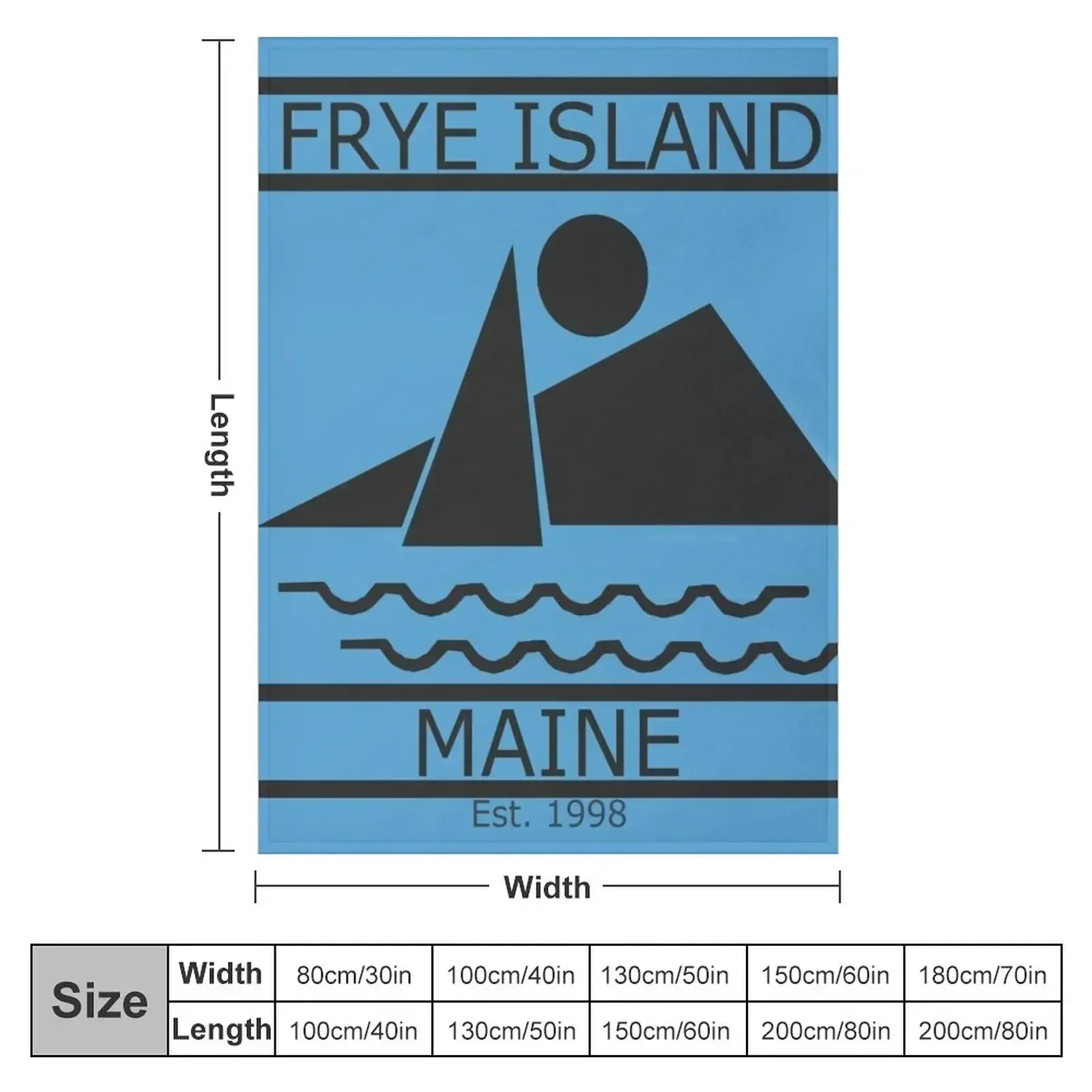 Frye Island, Maine logo Throw Blanket Polar Beach christmas gifts Sofas Blankets