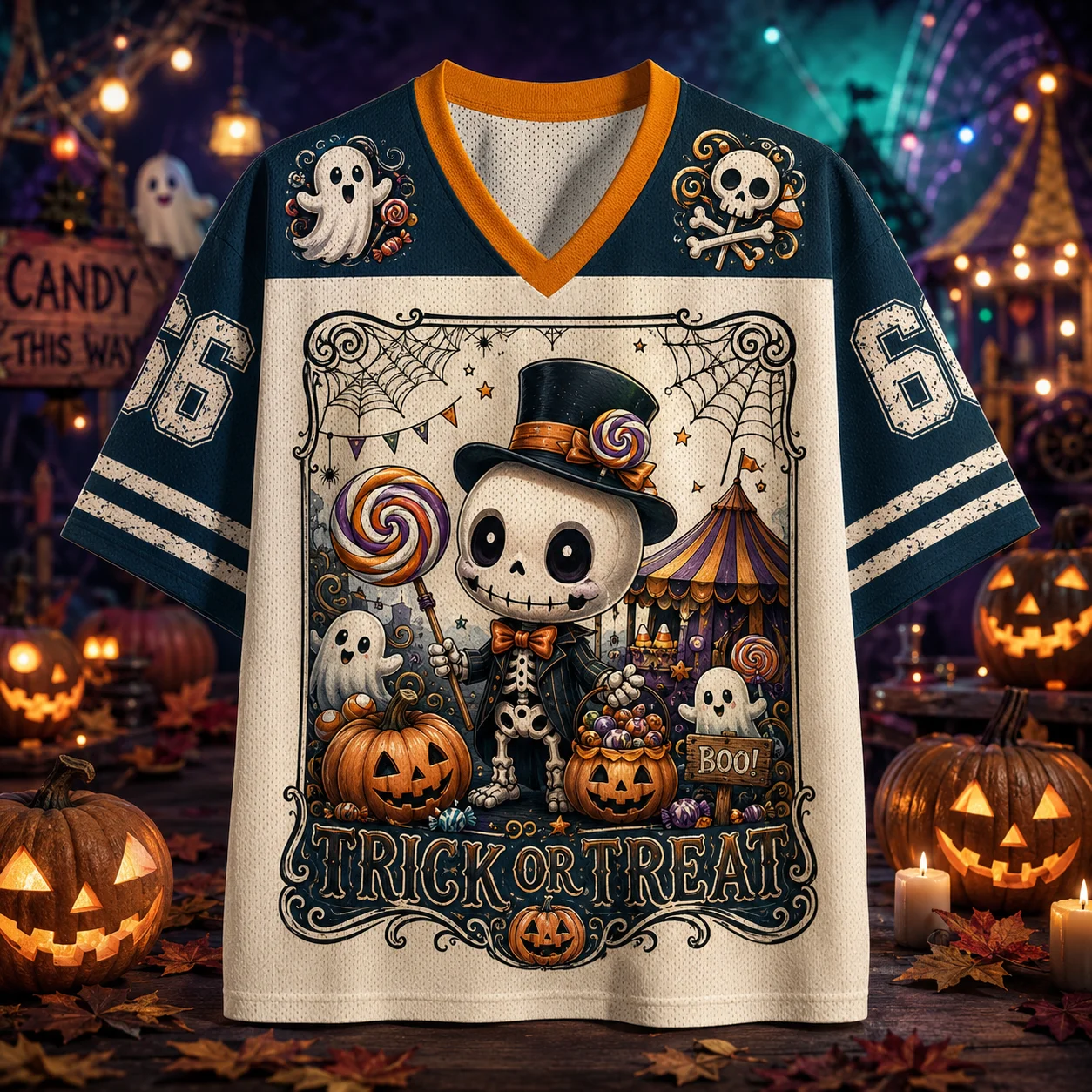 Adult Kids Halloween T-Shirt Spooky Pumpkin Bat Print Fit Round Neck Short Sleeve Holiday Party Tee Tops Casual Gifts