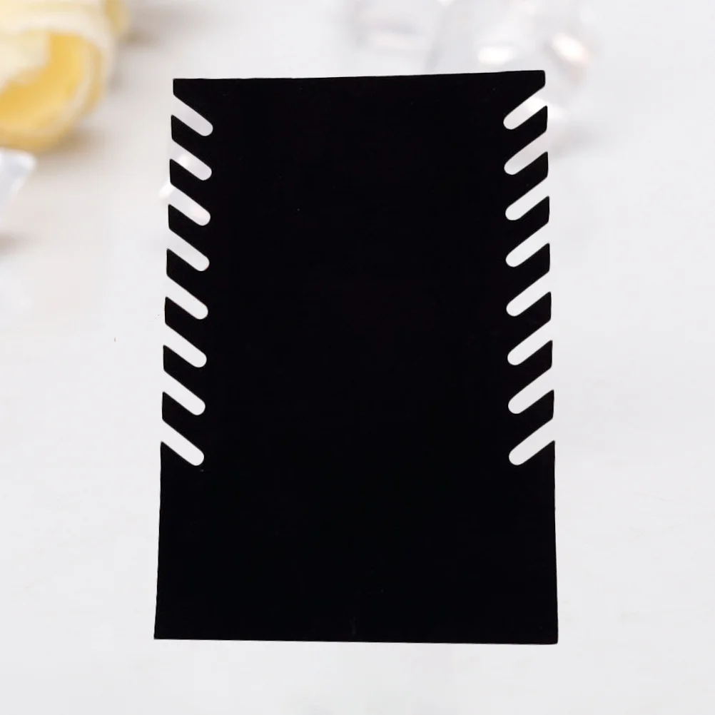 Organizador de joyas, soporte de collar flocado Rectangular negro para colgante, estante de almacenamiento, caja de regalo, decoración