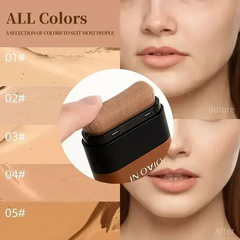 Gumka do podkładu w sztyfcie Velvet Moist Light Concealer Foundation z dużym pędzelkiem Długotrwały, bezbłędny makijaż Piękno twarzy