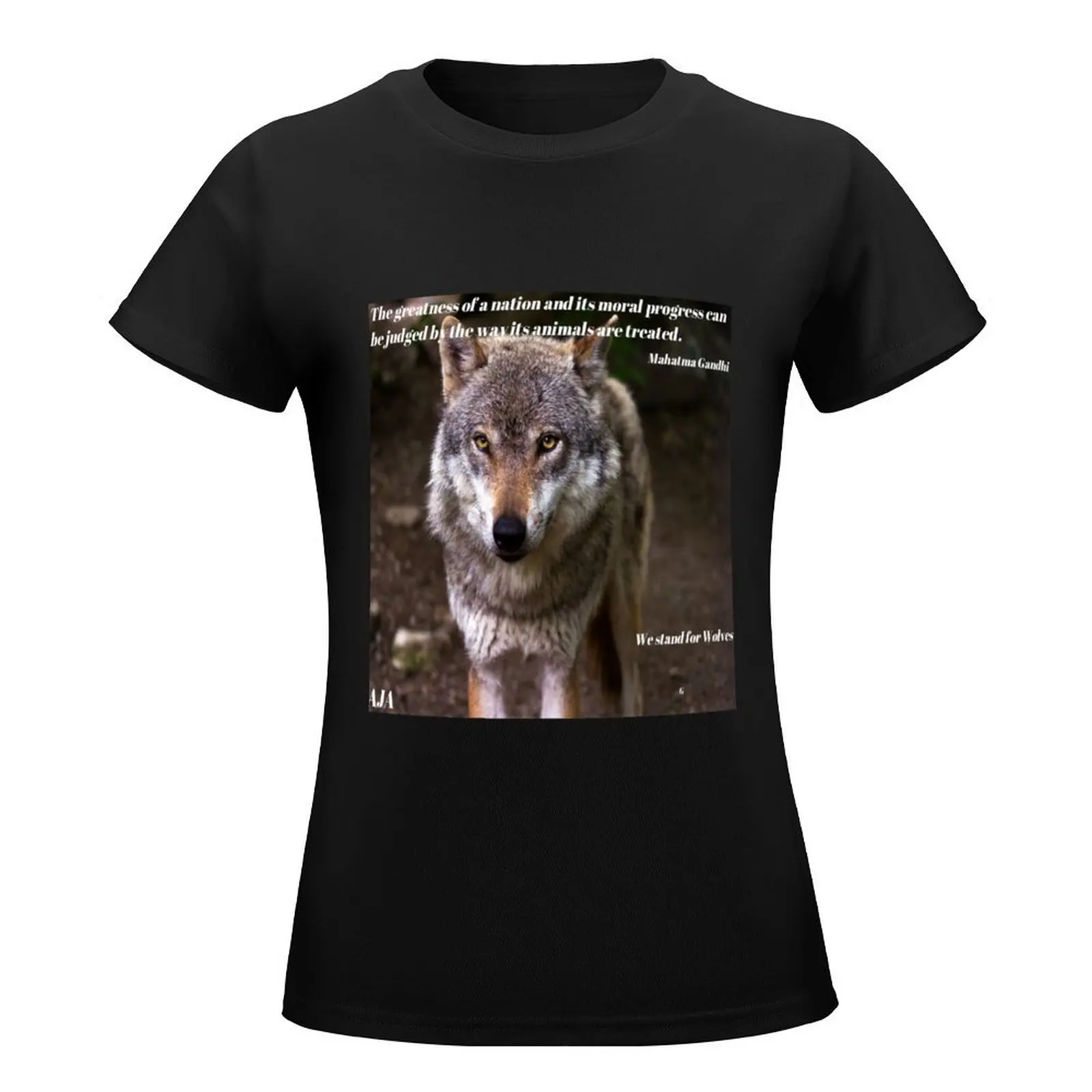 We Stand for Wolves T-Shirt summer tops vintage clothes new edition t shirts for Women