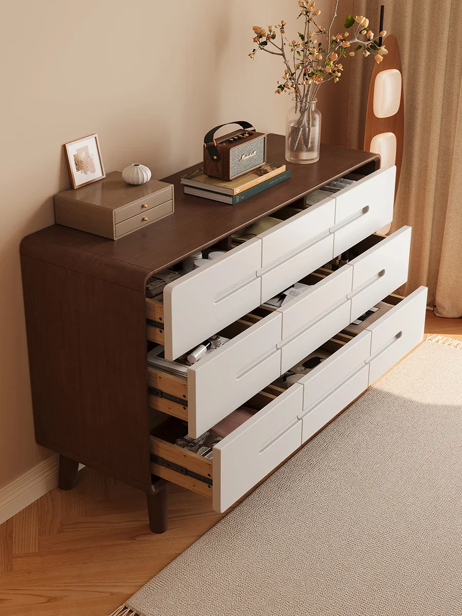 

LMM solid wood drawer cabinet bedroom bedside storage storage cabinet