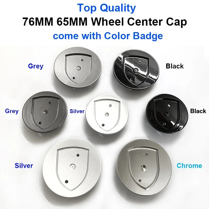 Qualité supérieure, 4 pièces, 76MM 65MM, enjoliveurs de moyeu de roue avec emblème coloré pour Cayenne Panamera Carrera Macan Cayman 911 718 GTS Turbo