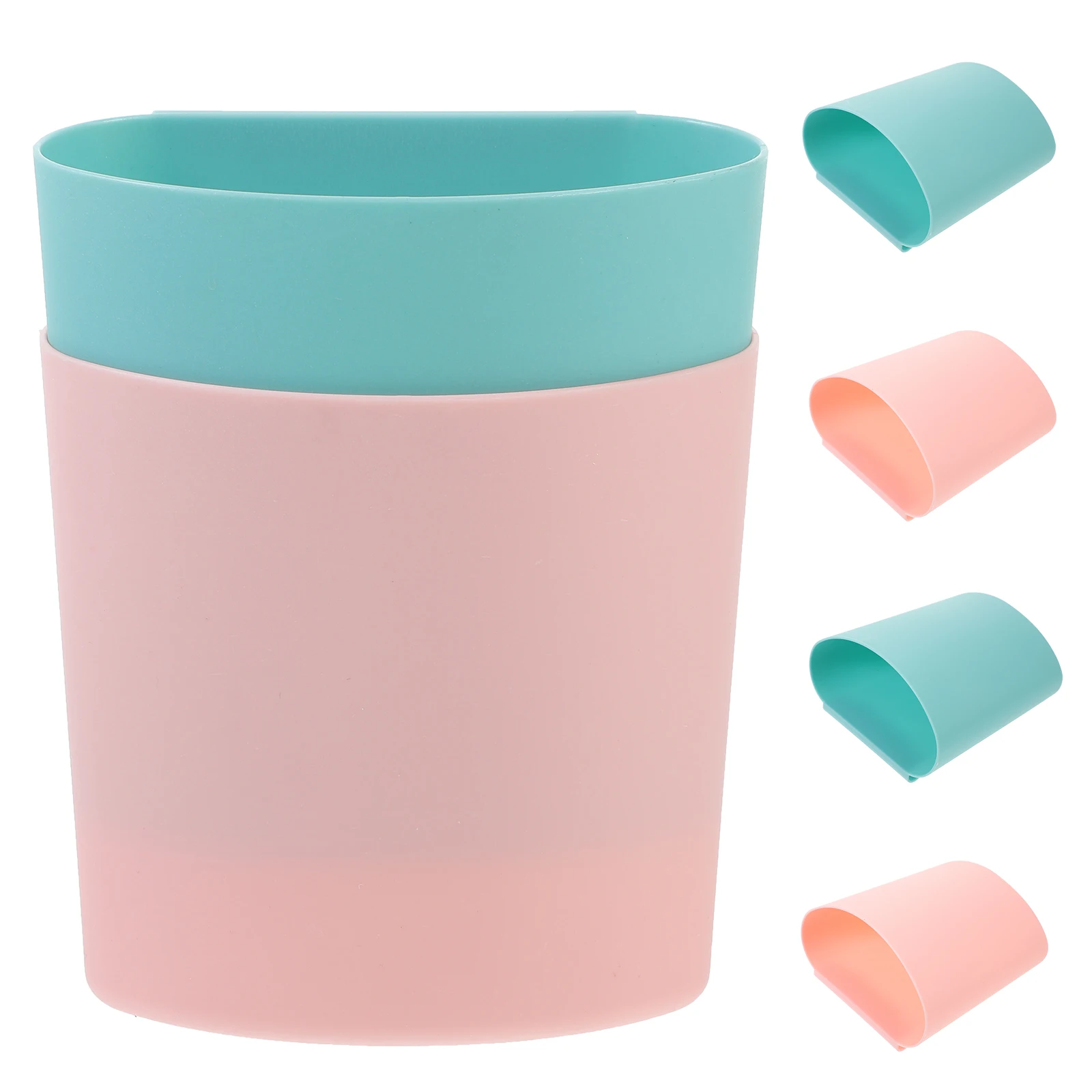 

6 Pcs Hanging Basket Storage Box Office Rolling Cart Bucket Pp Stackable Cup Holder