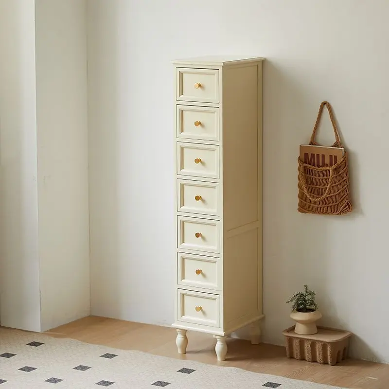 

Solid wood crevice cabinet, chest , bedroom bedside table, living room drawer storage , wall side , locker,