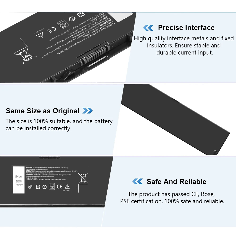 Imagem -05 - Liscn 3rnfd Bateria do Portátil Dell Latitude 14 E7420 E7440 E7450 7440 7450 34gkr 3rnfd V8xn3 G95j5 0g95j5 5k1gw 909h5 7.4v 47wh