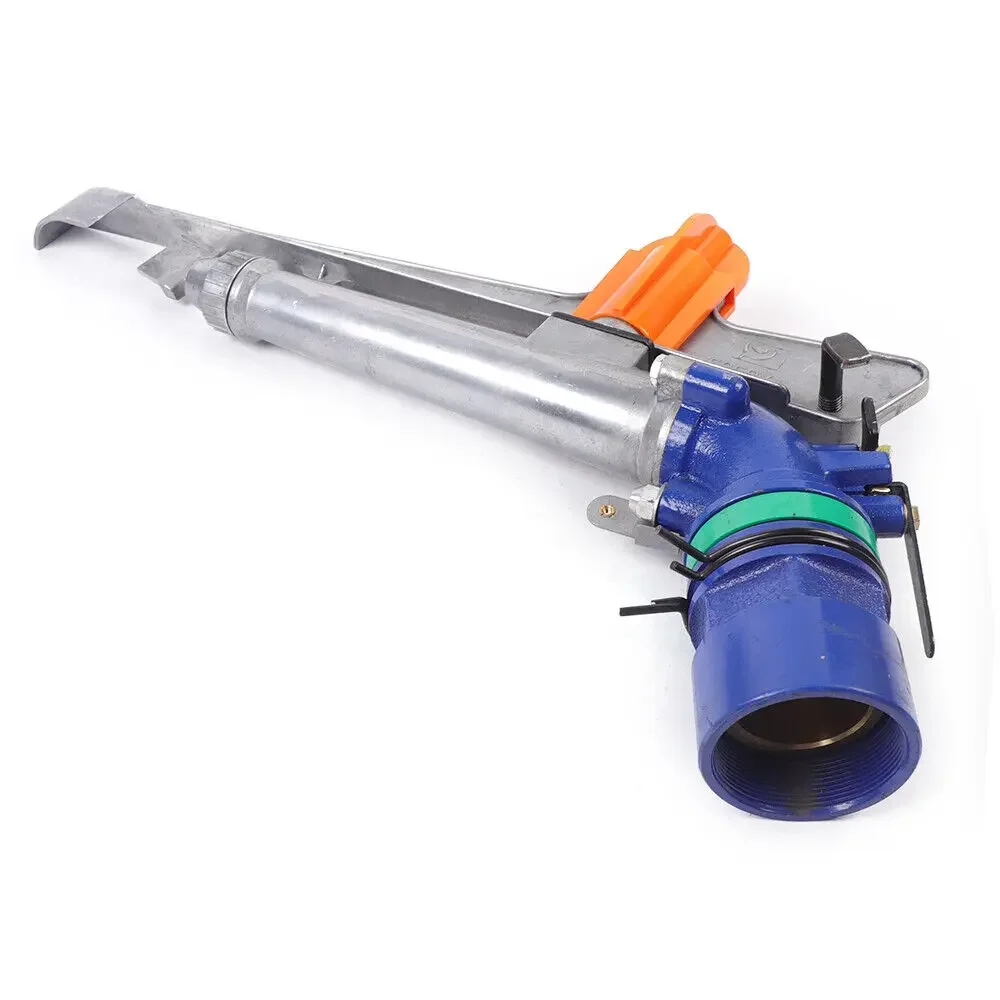 2" Heavy Duty Agriculture Sprinkler Gun - 160-200ft Range Brass Core, 7-9lbs Pressure for Large Farm & Orchard Irrigation