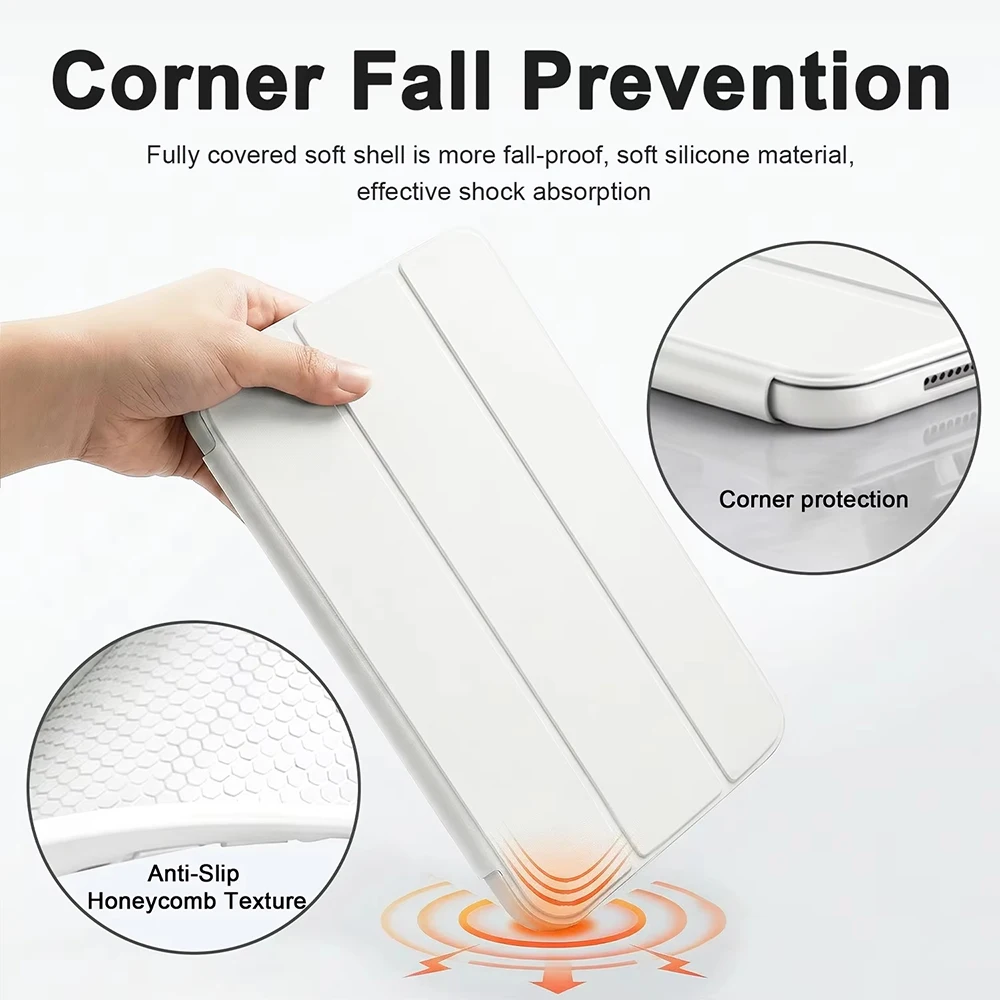 Für iPad 5., 6., 7., 8., 9., 10., 11. Generation A16 M2 M3 M4 M5 mini Air Pro 7.9 8.3 9.7 10.9 11 Tablet-Hülle Flip Smart Cover – Detail 4
