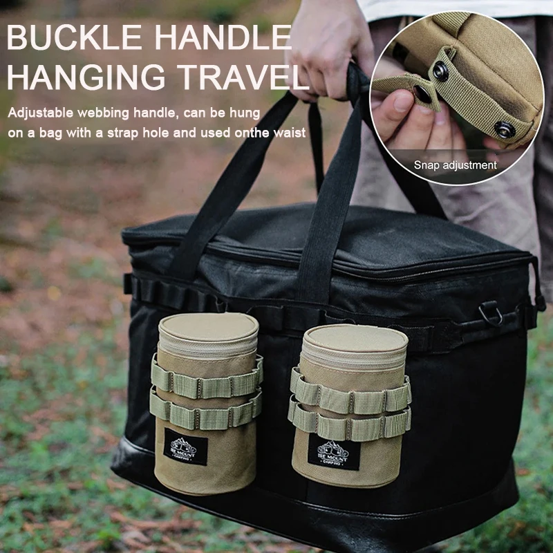 

TRALOW Outdoor Lightweight Camping Organizer Bag Water Cup Storage Bag with Hanging Holes Handle for Travel Accessories,Sundries