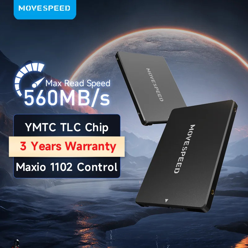 MOVESPEED-unidad interna de estado sólido SATA 3,0 SSD, 560 MB/s, Maxio 1102, Control TLC, Nand, Flash, SATA, para ordenador portátil DIIIesktop